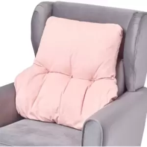 Pink Cotton Back Support Cushion - Pink - Homescapes