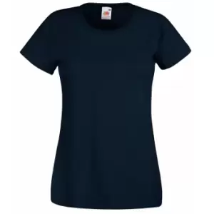 Fruit Of The Loom Ladies/Womens Lady-Fit Valueweight Short Sleeve T-Shirt (S) (Deep Navy)