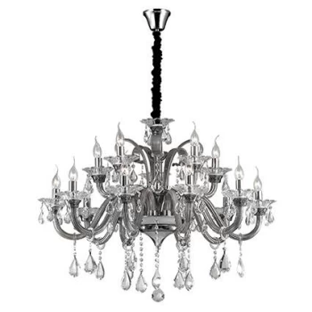 Colossal 15 Light Chandelier Smokey Finish, E14