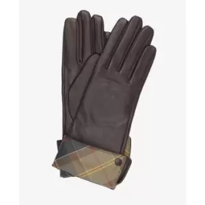 Barbour Lady Jane Leather Gloves - Brown