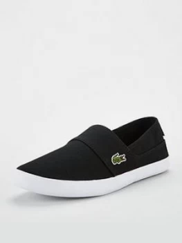 Lacoste Marice Canvas Slip-On Trainers - Black