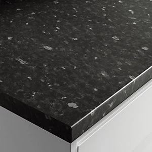 Wickes Gloss Laminate Worktop Black Slate 3000 x 600 x 38mm