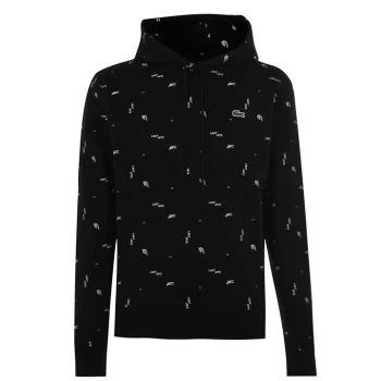 Lacoste Print Hoody - Black