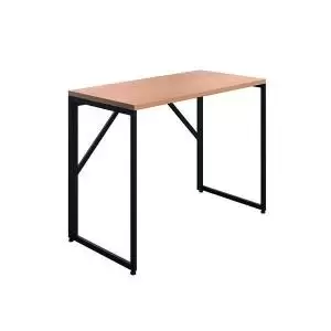 Jemini Folding Desk 1000x500x745mm BeechBlack Leg KF90994 KF90994