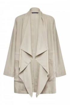 French Connection Ellesmere Drape Utility Jacket Cream