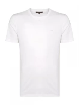 Mens Michael Kors Regular fit sleek MK logo t shirt White