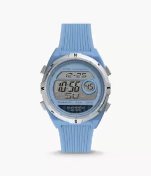 Fossil Women Everett Digital Blue Silicone Watch