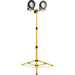 Defender LED Twin Head Work Light Telescopic Tripod 240v