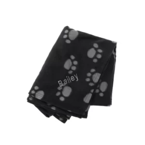 Personalised Dog Paw Print Fleece Blanket