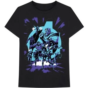 Marvel Comics - Avengers Group Unisex XX-Large T-Shirt - Black