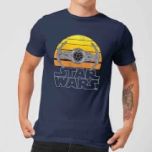 Star Wars Sunset Tie Mens T-Shirt - Navy - S