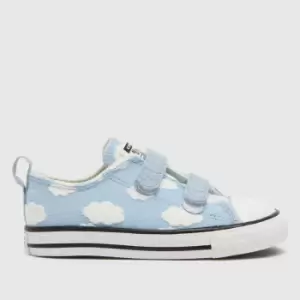 Converse Pale Blue 2v Lo Cloud Girls Toddler Trainers