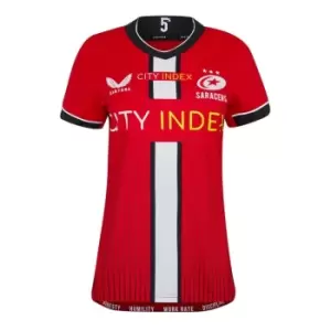 Castore Saracens Replica Away Shirt Womens - Red