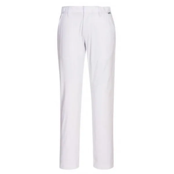 Portwest Mens Stretch Slim Chino Trousers S232WHR38 Colour: White