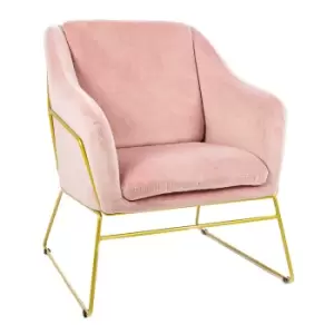 Tilburg Velvet Occasional Chair Powder Pink