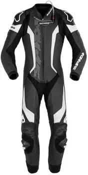 Spidi Laser Pro One Piece Perforated Motorcycle Leather Suit, black-white, Size 56, black-white, Size 56