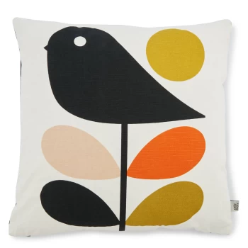 Orla Kiely Linear Early Bird Cushion - Pale Rose