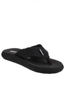 Rocket Dog Sunset Webbing Flip Flop - Black, Size 6, Women