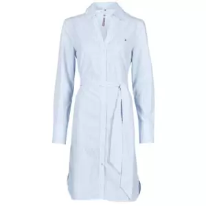 Tommy Hilfiger MONICA KNEE SHIRT DRESS LS womens Dress in White - Sizes FR 34,FR 36,FR 38,FR 40,FR 42,FR 44