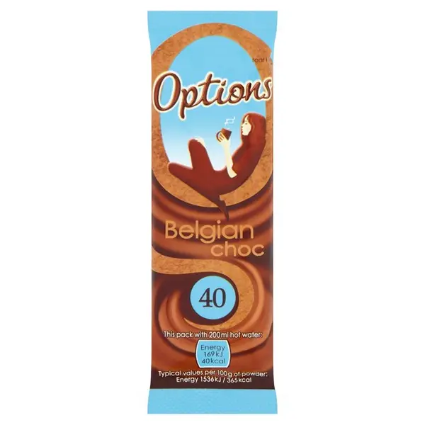 Options Belgian Hot Chocolate Sachet, 11g