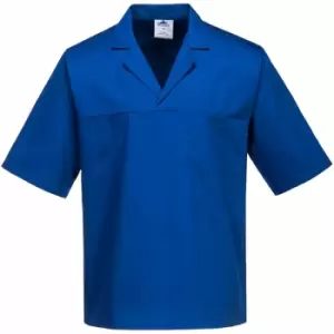 Portwest - 2209 - Royal Blue Food Industry Short Sleeve Baker Shirt sz XXL Regular - Royal Blue