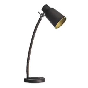 Funk 1 Light Table Lamp Brown, Gold, E27