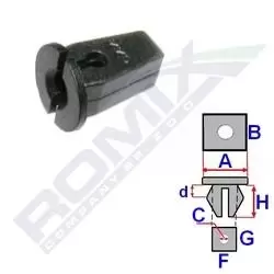 ROMIX Clip, trim-/protection strip VW,AUDI,SKODA 15506 6N0809966A,6N0809966A,6N0809966A