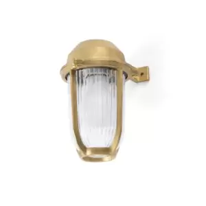 Borda 1 Light Outdoor Wall Lantern Brass IP44, E27