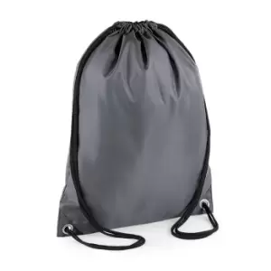 BagBase Budget Water Resistant Sports Gymsac Drawstring Bag (11 Litres) (One Size) (Graphite)