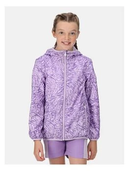 Regatta Kids Animal Print Lever Waterproof Jacket - Lilac Print, Lilac Print, Size 15-16 Years, Women