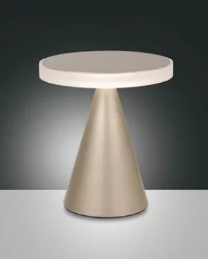 Neutra Integrated LED Table Lamp Gold Matt Glass