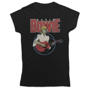 David Bowie - Acoustic Bootleg Womens X-Large T-Shirt - Black