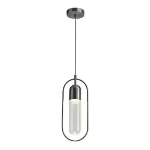 Luminosa Lighting - Ceiling Pendant, 1 x 7W LED, 4000K, 790lm, Satin Nickel, Clear