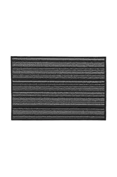 JVL Arona Black Indoor Machine Washable Doormat 40 x 60cm