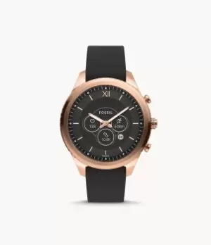 Fossil Women Stella Gen 6 Hybrid Smartwatch Black Leather