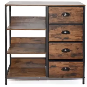 FWStyle 4 Drawer Maya Tall Storage Unit Industrial