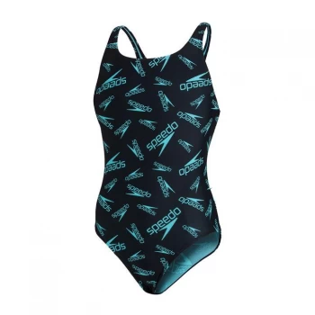 Speedo Boom Medalist Swimsuit Junior - Black/Light Adr