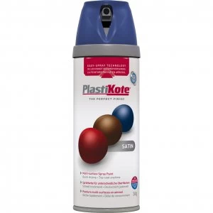 Plastikote Premium Satin Aerosol Spray Paint Night Navy 400ml