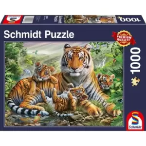 Schmidt - Tiger & Cubs 1000 Piece Jigsaw Puzzle