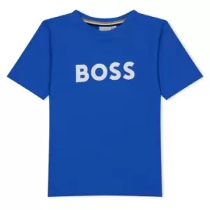 Boss Logo T Shirt Juniors - Blue