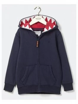 FatFace Boys Shark Tooth Hoodie - Navy, Size 11-12 Years