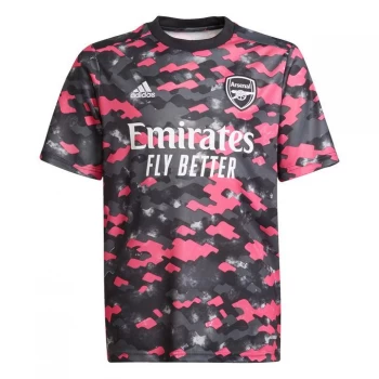 adidas Arsenal Pre Match Shirt 2021 2022 Junior - Pink/Black