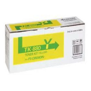 Kyocera TK880Y Yellow Laser Toner Ink Cartridge