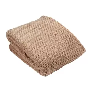 Elina Chunky Knit Throw Blush