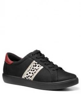 Hotter Switch Trainers, Black/Leopard, Size 3, Women