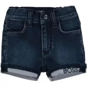 Boss Denim fleece Bermuda shorts - Blue