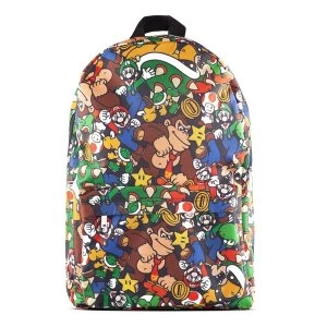 Nintendo - Characters All-Over Print Backpack - Multi-Colour