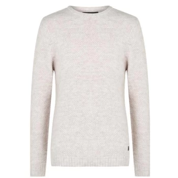 Firetrap Texture Knit Jumper Mens - Beige