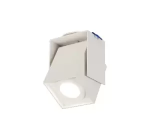 Adjustable Square Spotlight, 1 Light GU10, Sand White, Cut Out: 62mm