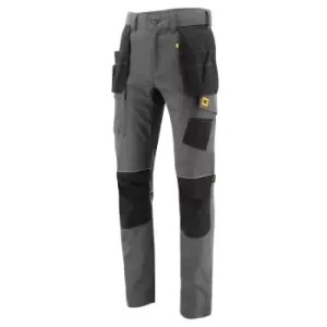 Caterpillar Mens Stretch Cut Pocket Slim Work Trousers (30R) (Dark Shadow/Black)